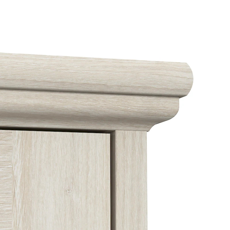 Bureau d'angle avec huche et rangements