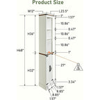 Meuble d'angle de ferme, Meuble d'angle de 68 po de haut, Meuble d'angle
