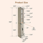 Meuble d'angle de ferme, Meuble d'angle de 68 po de haut, Meuble d'angle