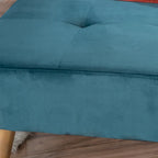 Pouffe en velours du milieu du siècle