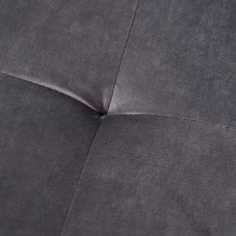 Pouffe en velours du milieu du siècle