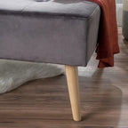 Pouffe en velours du milieu du siècle