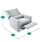 Fauteuil inclinable de luxe motorisé avec fonction pivotante et planeur, fauteuil inclinable de salon rembourré avec support lombaire