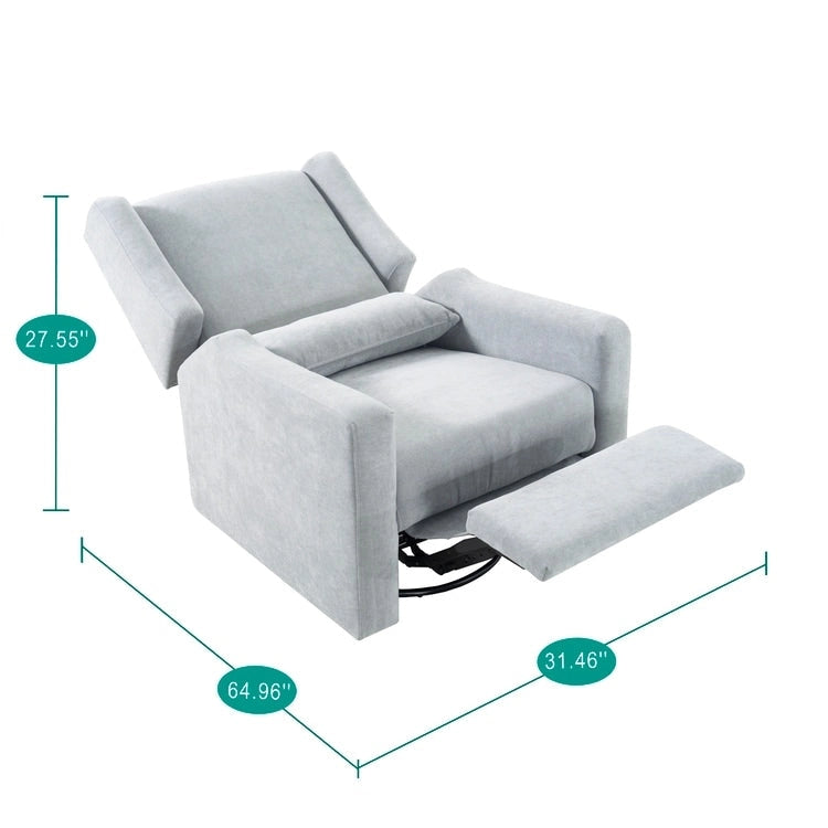 Fauteuil inclinable de luxe motorisé avec fonction pivotante et planeur, fauteuil inclinable de salon rembourré avec support lombaire