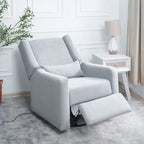 Fauteuil inclinable de luxe motorisé avec fonction pivotante et planeur, fauteuil inclinable de salon rembourré avec support lombaire