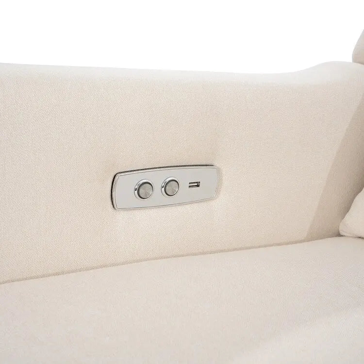 Fauteuil inclinable de luxe motorisé avec fonction pivotante et planeur, fauteuil inclinable de salon rembourré avec support lombaire
