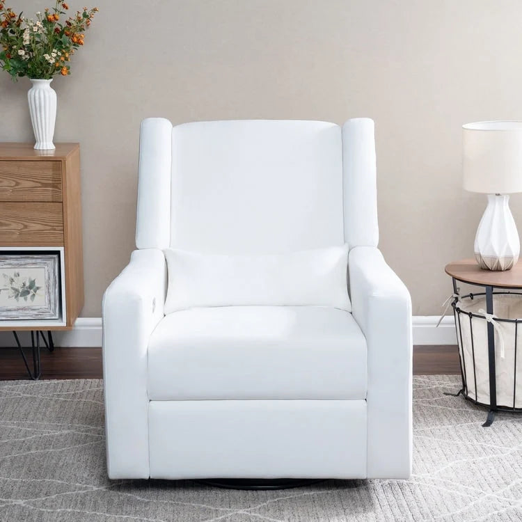 Fauteuil inclinable de luxe motorisé avec fonction pivotante et planeur, fauteuil inclinable de salon rembourré avec support lombaire