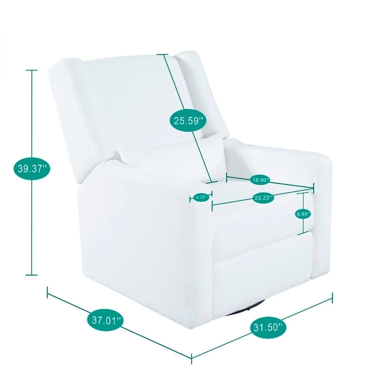 Fauteuil inclinable de luxe motorisé avec fonction pivotante et planeur, fauteuil inclinable de salon rembourré avec support lombaire