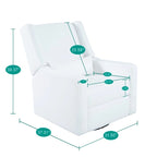 Fauteuil inclinable de luxe motorisé avec fonction pivotante et planeur, fauteuil inclinable de salon rembourré avec support lombaire