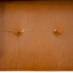 Canapé convertible avec accoudoirs et porte-gobelets, en similicuir, pliant et inclinable, petit canapé