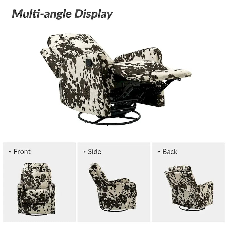 Fauteuil inclinable pivotant manuel avec dossier capitonné – Lot de 2