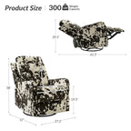Fauteuil inclinable pivotant manuel avec dossier capitonné – Lot de 2