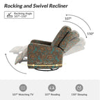 Fauteuil inclinable pivotant manuel avec dossier capitonné – Lot de 2
