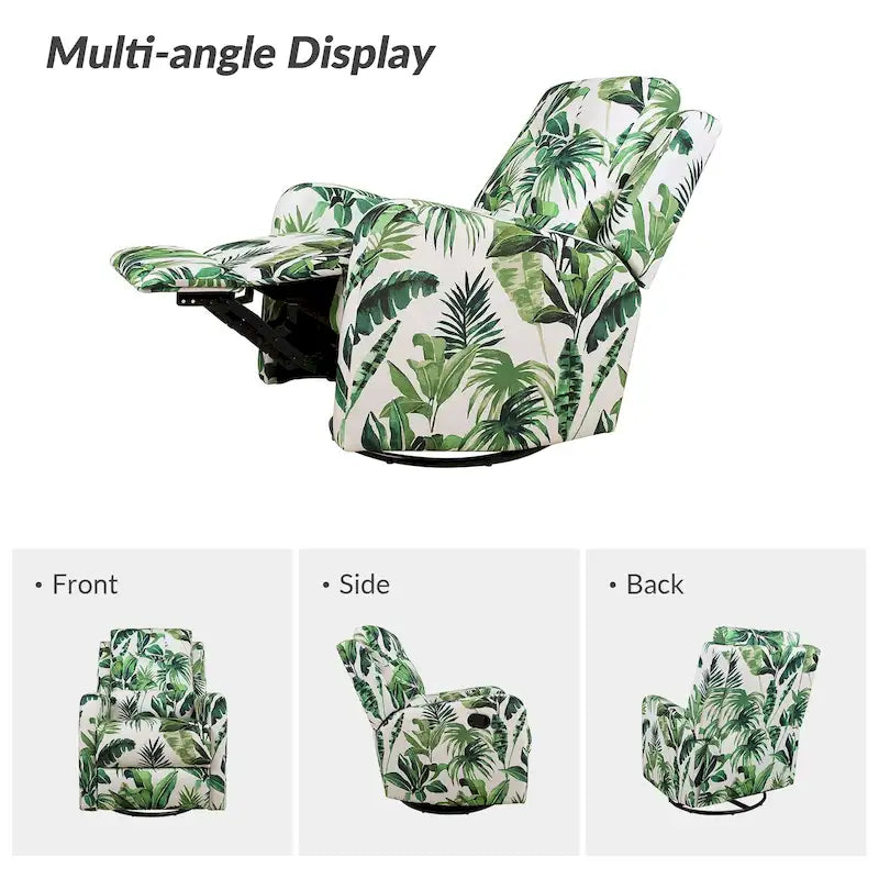 Fauteuil inclinable pivotant manuel avec dossier capitonné – Lot de 2