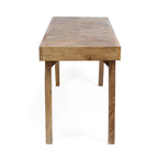 Banc d'intérieur en bois de manguier artisanal