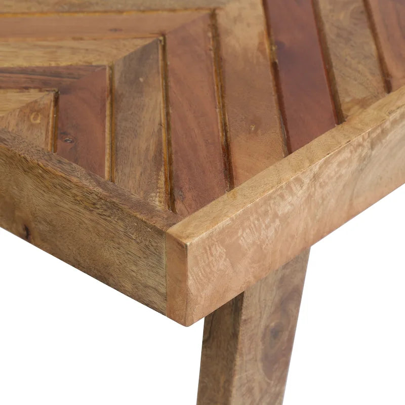 Banc d'intérieur en bois de manguier artisanal