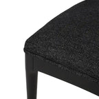 Chaises de salle à manger en tissu et en bois d'hévéa (lot de 2)