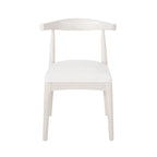Chaises de salle à manger en tissu et en bois d'hévéa (lot de 2)