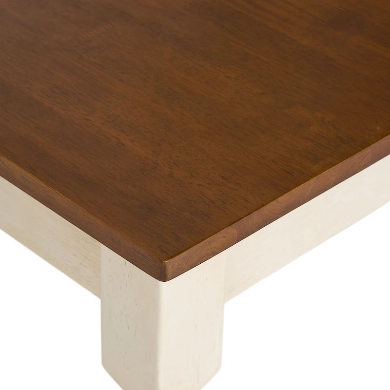 Table à manger en bois multicolore avec rallonge