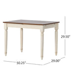 Table à manger en bois multicolore avec rallonge