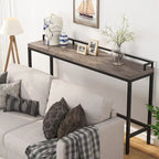 70.9 Table console de canapé extra longue, table d'entrée étroite derrière le canapé