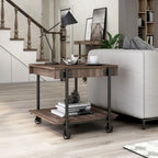 Hyssop Farmhouse 24-inch Steel 1-Shelf End Table by Furniture of America