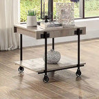 Table d'appoint à 1 étagère en acier de 24 po