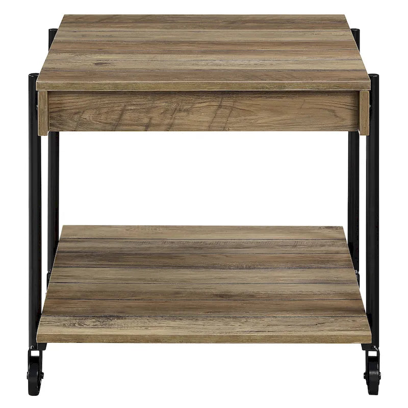 Table d'appoint à 1 étagère en acier de 24 po