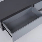 Meuble TV moderne extensible 118 avec 3 tiroirs spacieux, console multimédia à longueur réglable pour salon