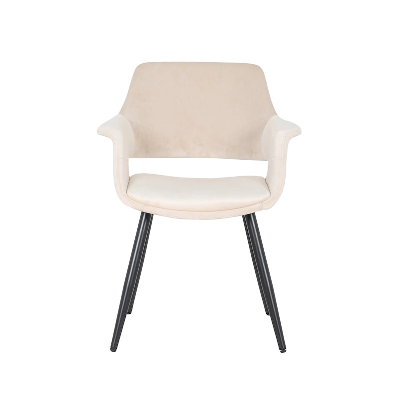 Chaise de salle à manger en velours de style Mid-century