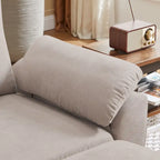 Canapé d'angle Jarenie 79.72 avec pouf de rangement pour salon