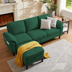 Canapé d'angle Jarenie 79.72 avec pouf de rangement pour salon