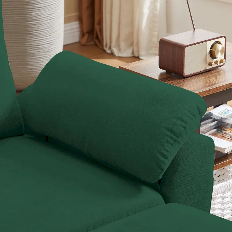 Canapé d'angle Jarenie 79.72 avec pouf de rangement pour salon