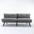 70,87 Futon Canapé-Lit, Canapé Pliable en Mousse Convertible Lit de Repos avec Accoudoirs Réglables pour Petits Espaces