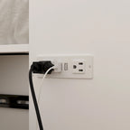 Lit double avec commode et tiroir convertible en meuble cube