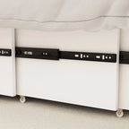 Lit double avec commode et tiroir convertible en meuble cube