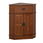 Meuble d'angle en bois - 34h x 24l x 18p
