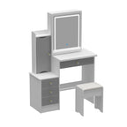 Coiffeuse avec miroir coulissant éclairé - 33L x 15.7W x 52.4H