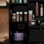 Coiffeuse avec miroir coulissant éclairé - 33L x 15.7W x 52.4H