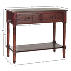Console à 2 tiroirs gris - 35,8 x 13,8 x 29,5 - 36Wx14Dx30H