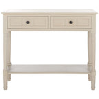 Console à 2 tiroirs gris - 35,8 x 13,8 x 29,5 - 36Wx14Dx30H