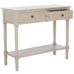 Console à 2 tiroirs gris - 35,8 x 13,8 x 29,5 - 36Wx14Dx30H