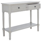 Console à 2 tiroirs gris - 35,8 x 13,8 x 29,5 - 36Wx14Dx30H
