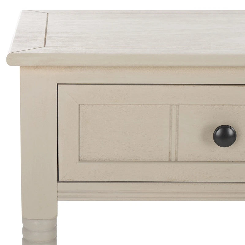Console à 2 tiroirs gris - 35,8 x 13,8 x 29,5 - 36Wx14Dx30H