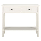 Console à 2 tiroirs gris - 35,8 x 13,8 x 29,5 - 36Wx14Dx30H