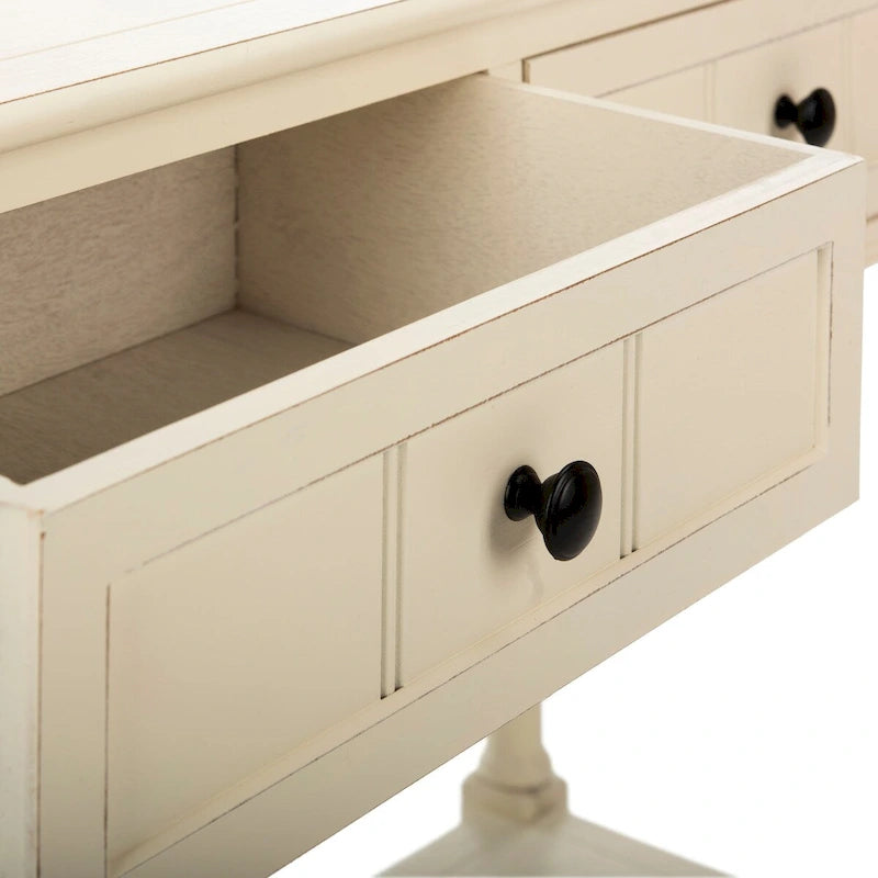 Console à 2 tiroirs gris - 35,8 x 13,8 x 29,5 - 36Wx14Dx30H