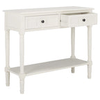 Console à 2 tiroirs gris - 35,8 x 13,8 x 29,5 - 36Wx14Dx30H