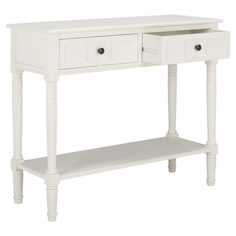 Console à 2 tiroirs gris - 35,8 x 13,8 x 29,5 - 36Wx14Dx30H