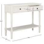 Console à 2 tiroirs gris - 35,8 x 13,8 x 29,5 - 36Wx14Dx30H