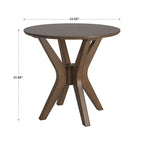 Table d'appoint ronde en noyer de style milieu de siècle